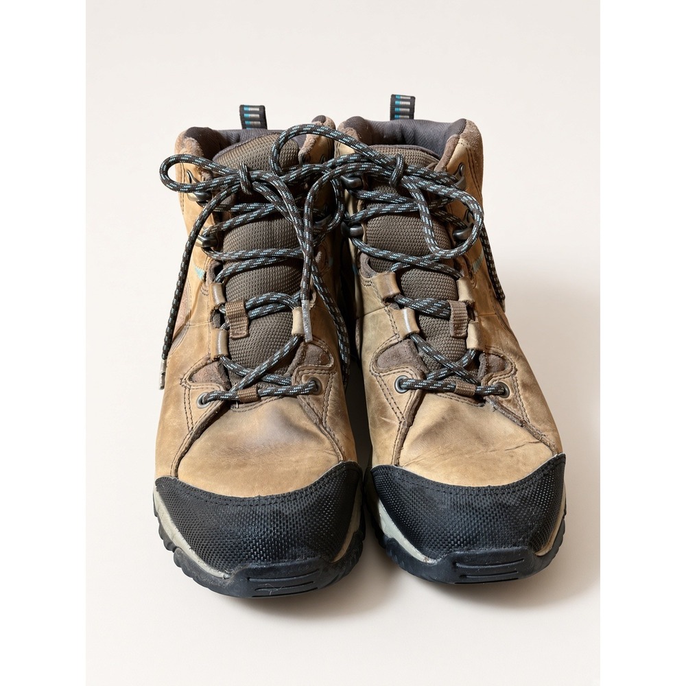 Ariat Skyline Mid Waterproof Leather Hiking Boots Women's Size 8 B Brown Teal